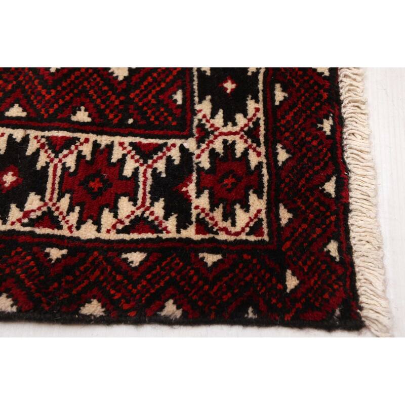 ECARPETGALLERY Hand-knotted Teimani Red Wool Rug - 5'3 x 10'0