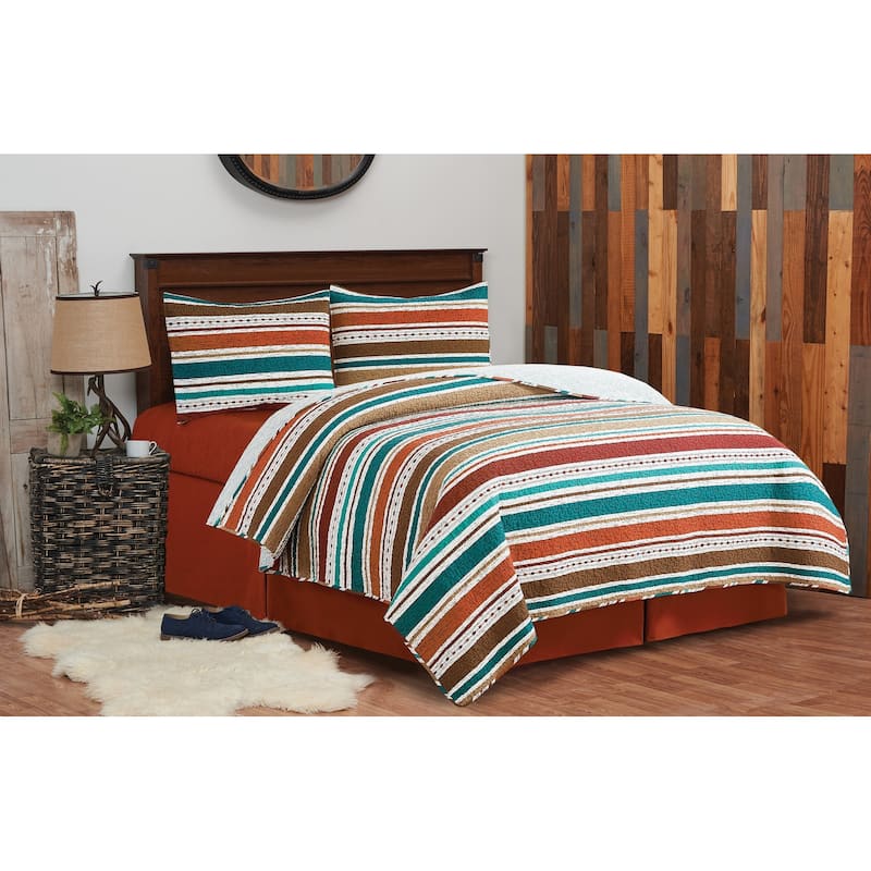 Ezekiel Ridge Twin Cotton Quilt Set