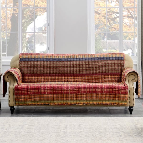 slide 1 of 7, Barefoot Bungalow Gold Rush Sofa Protector Sunset