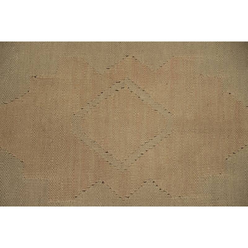 Hand Woven Oriental 100% Wool Carpet Southwestern Tribal Brown Kilim Area Rug - 5' 9'' X 3' 11''