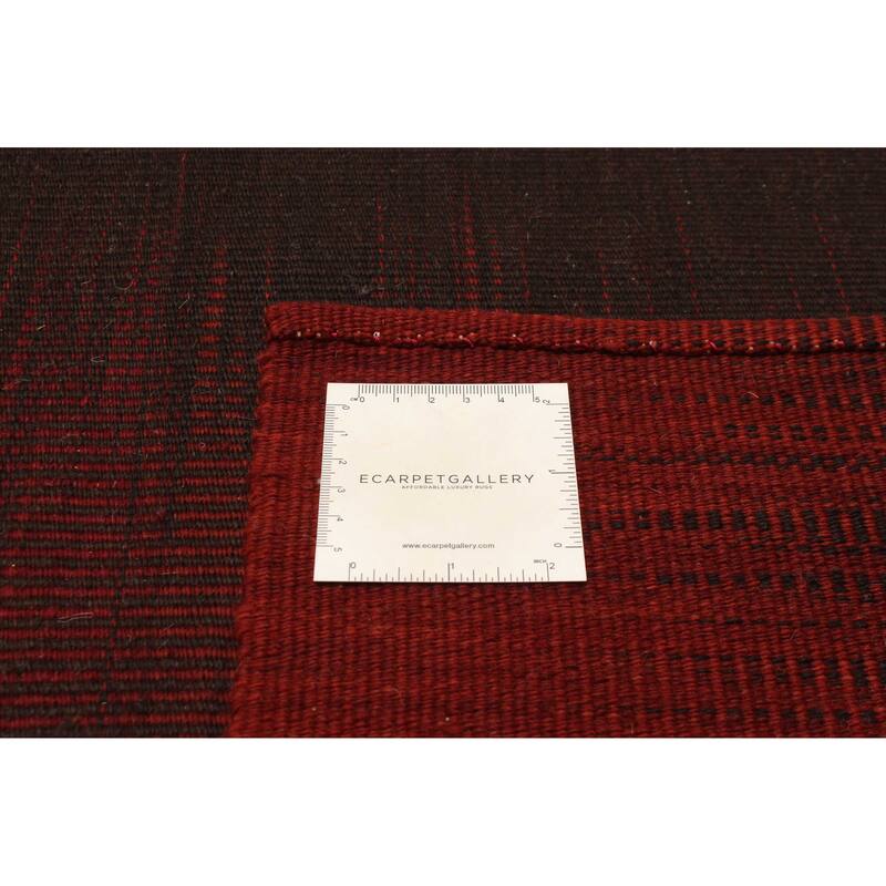 ECARPETGALLERY Flat-Weave Ankara FW Red Wool Kilim - 6'8 x 9'3