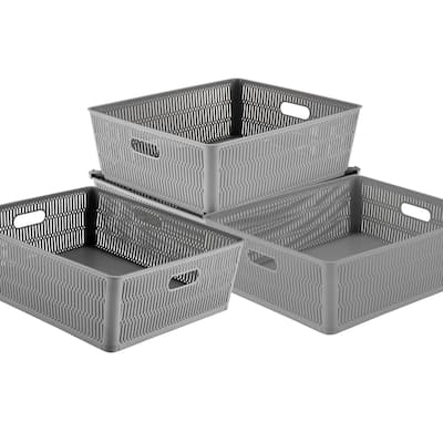 Simplify 4 Pack Slide 2 Stack It Storage Tote Baskets