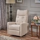 preview thumbnail 1 of 15, Woodglen Swivel/Glider Push Back Nursery Recliner by Christopher Knight Home Beige, Black