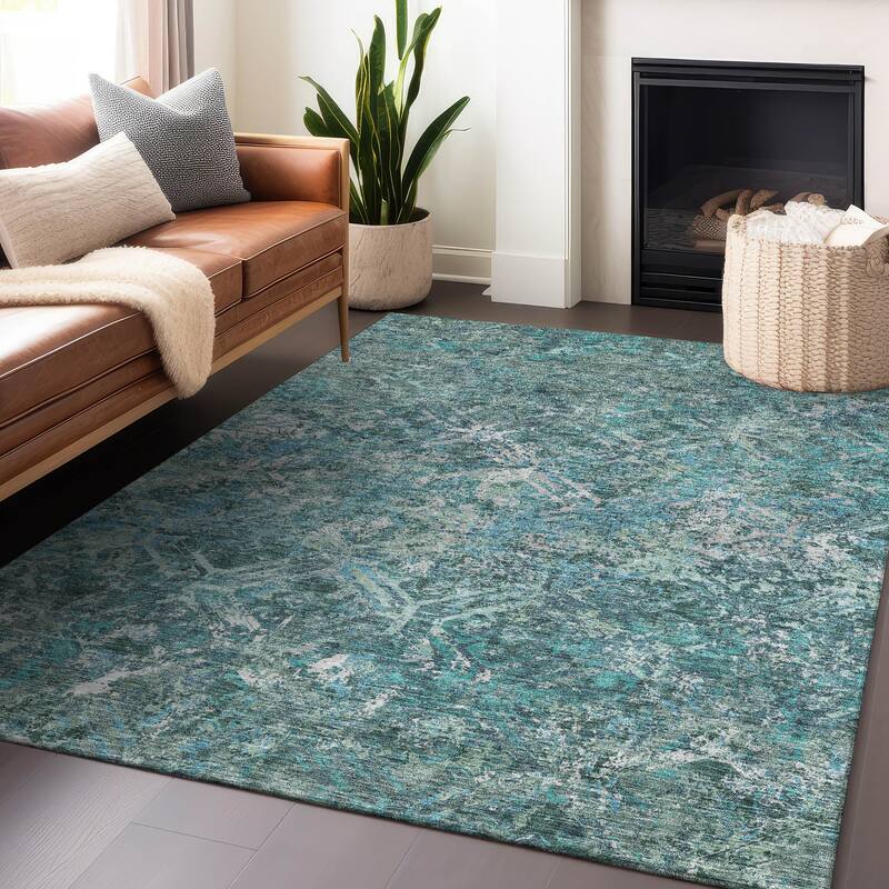 Premium Washable Super Soft Trellis Distressed Mayfield Rug