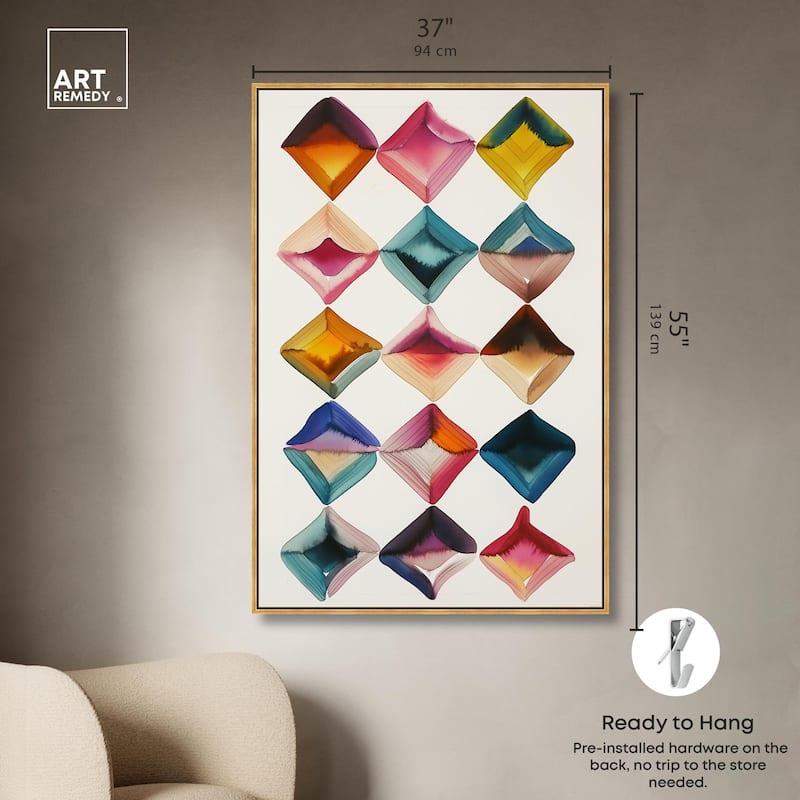 Diamond Grid Canvas by Art Remedy