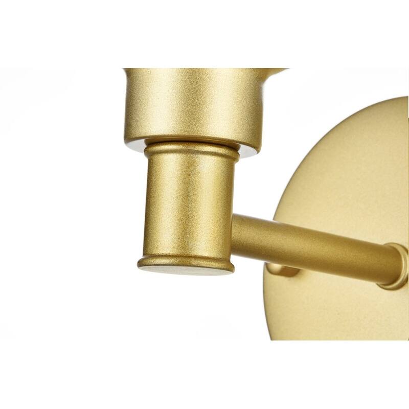 Jaelyin 1 Light Black and Clear Bath Sconce