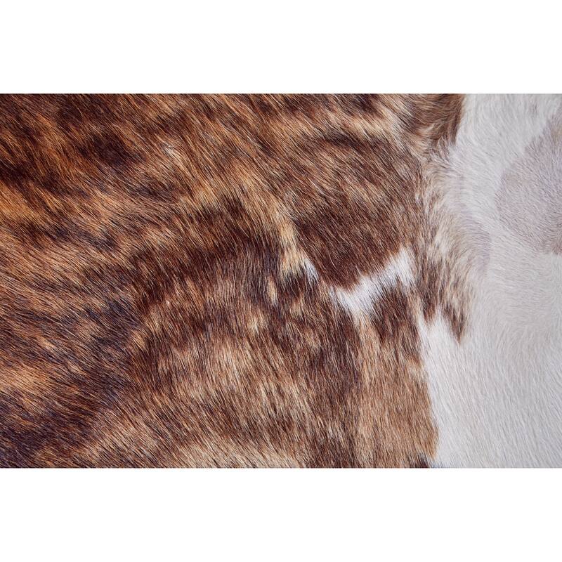Oakdale Premium On-Hair Cowhide, Brindle Dark Brown, Small