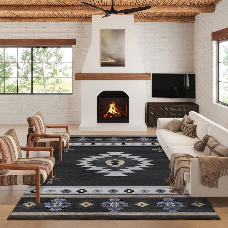Indoor/ Outdoor Sonora Global Traditional Washable Rug