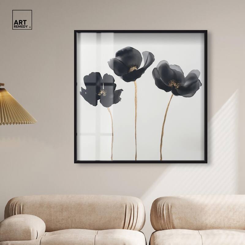 Nocturnal Flowers II Shadowbox by Art Remedy
