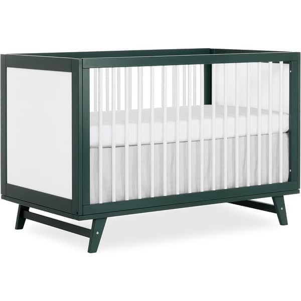 slide 2 of 11, Dream On Me Carter 5-in-1 Full Size Convertible Crib Olive And White