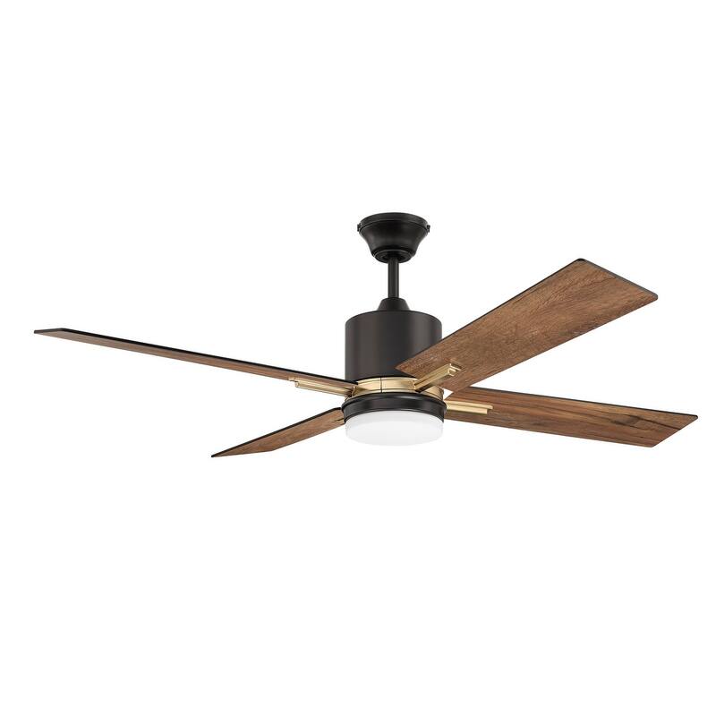 Craftmade 52" Teana Ceiling Fan - Flat Black/Satin Brass
