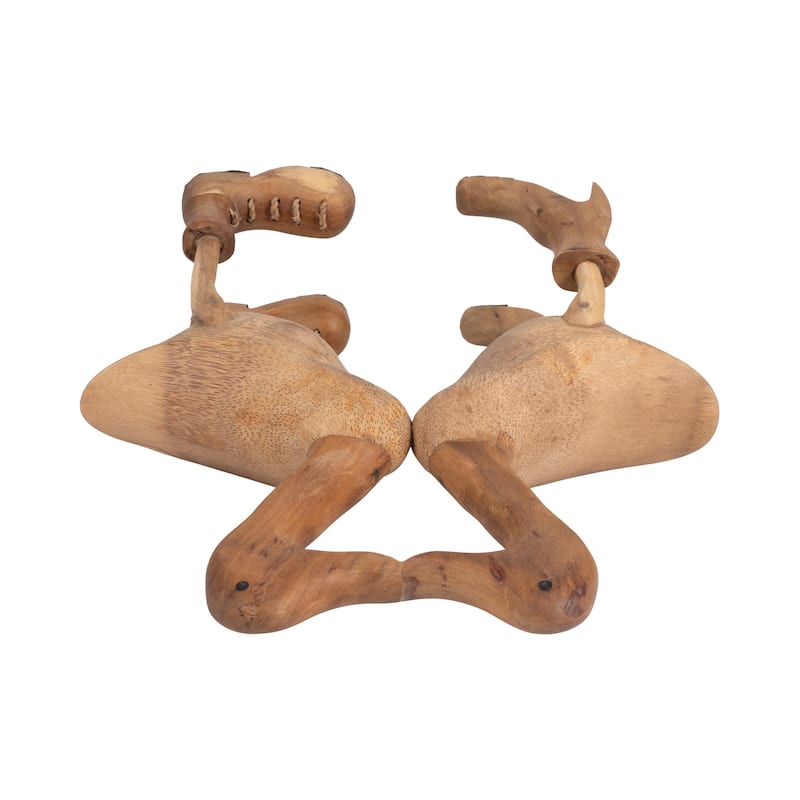 Bamboo, 18" Love Ducks, Natural, Abstract, 18"H, Solid Color - 15" x 5" x 18"