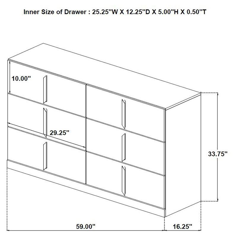 Ines Bedroom Set Grey and White High Gloss