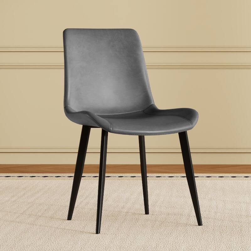 Dining Chairs Set of 4, Modern Home Side Chairs, Faux Leather Dining Chairs with Metal Frame for Kitchen, Dining Room
