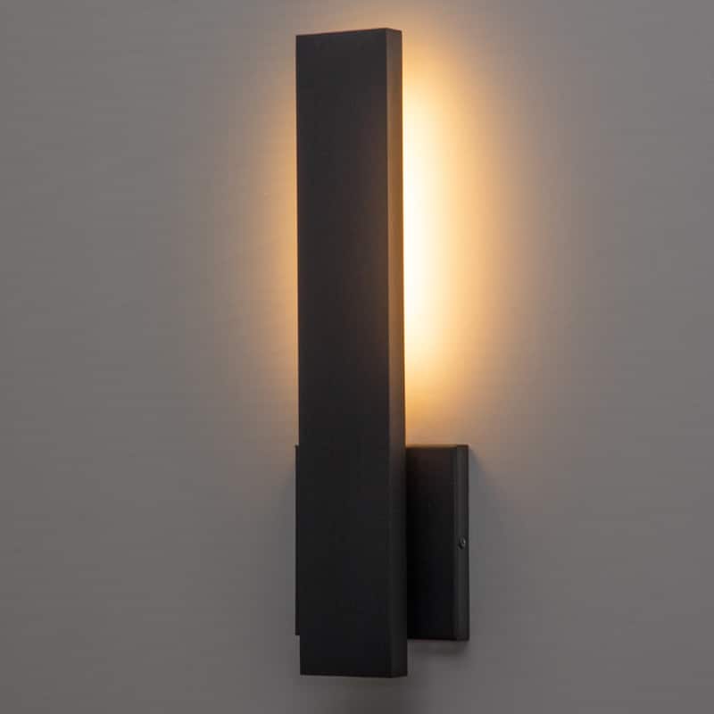 C Cattleya 2-Pack Matte Black Aluminum LED Outdoor Wall Sconce