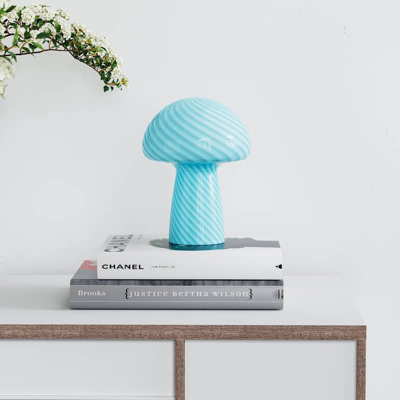 Modern Glass Mushroom Bedside Table Lamps