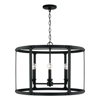 Brennen 4-light Black Iron Large Pendant