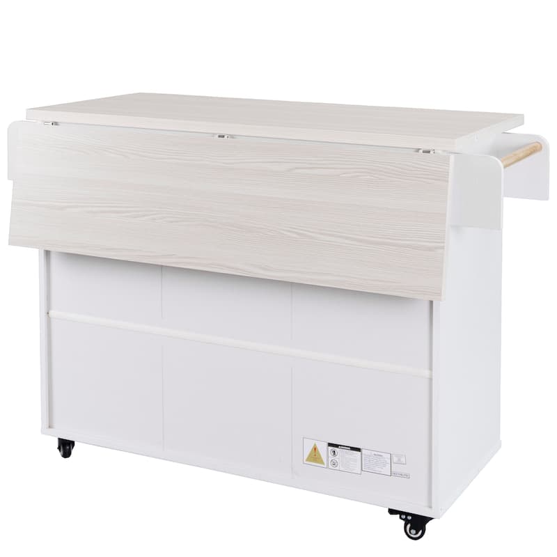 Kitchen Island with Trash Can Storage Cabinet