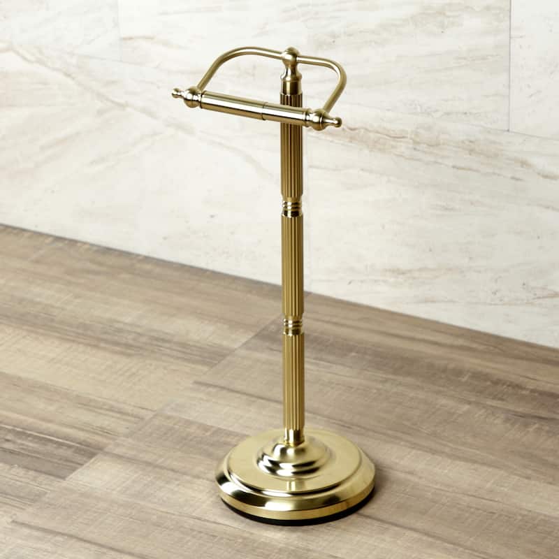 Georgian Freestanding Toilet Paper Holder in Matte Black