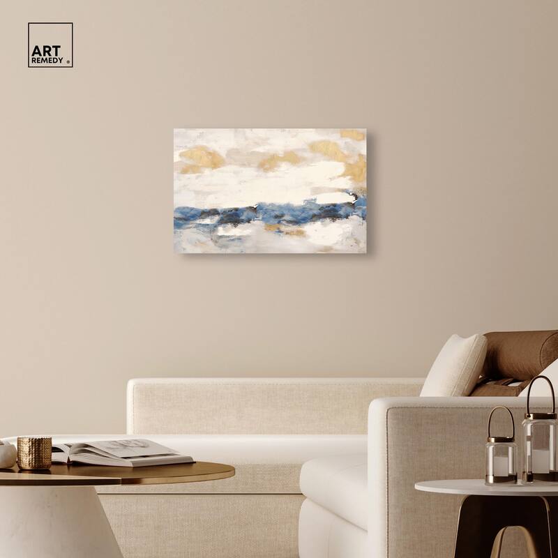 Mountain Mist Canvas Digital Abstract Art by Art Remedy, Gallery Wrapped