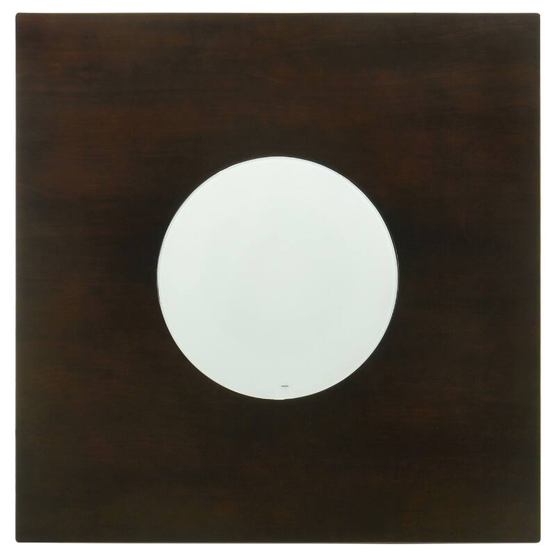 Uric Counter Height Dining Table w Wine Storage, 4 Lattice Chairs, Brown