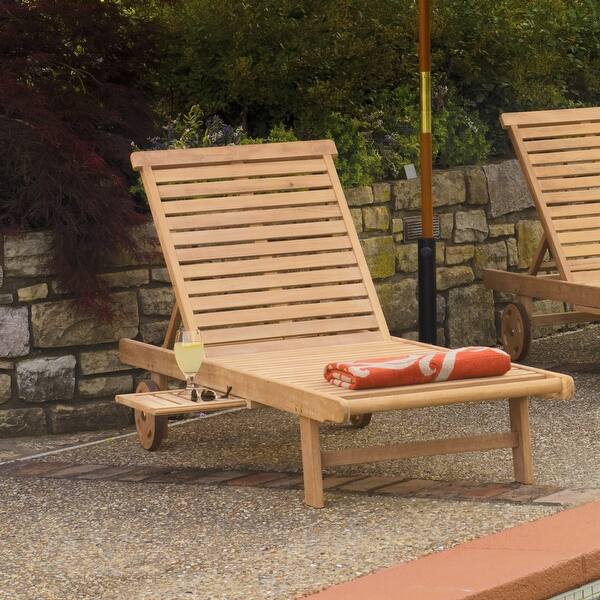 Shop Nirwana Natural Teak Chaise Lounge Chair By Havenside Home On Sale Overstock 31004647