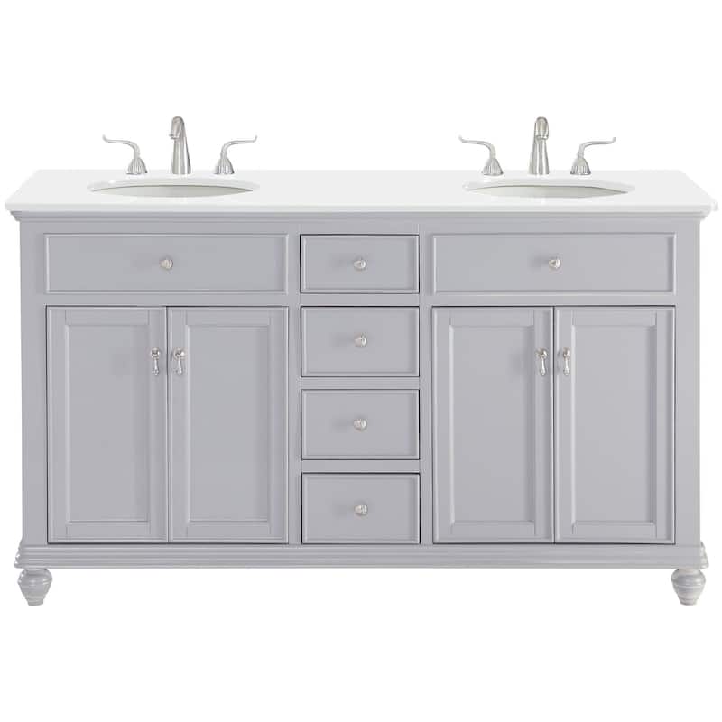 Elegant Lighting VF12360D-VW Otto 60" Free Standing Double Basin