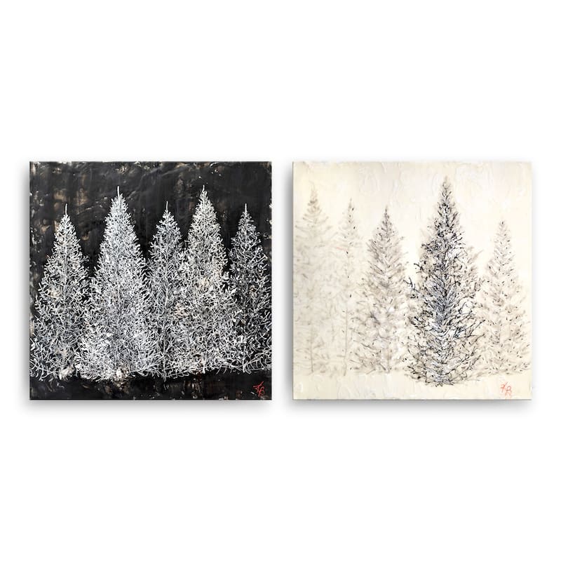 'Monoscape XXVII' 2 Piece Wrapped Canvas Wall Art Set by Karen Biery