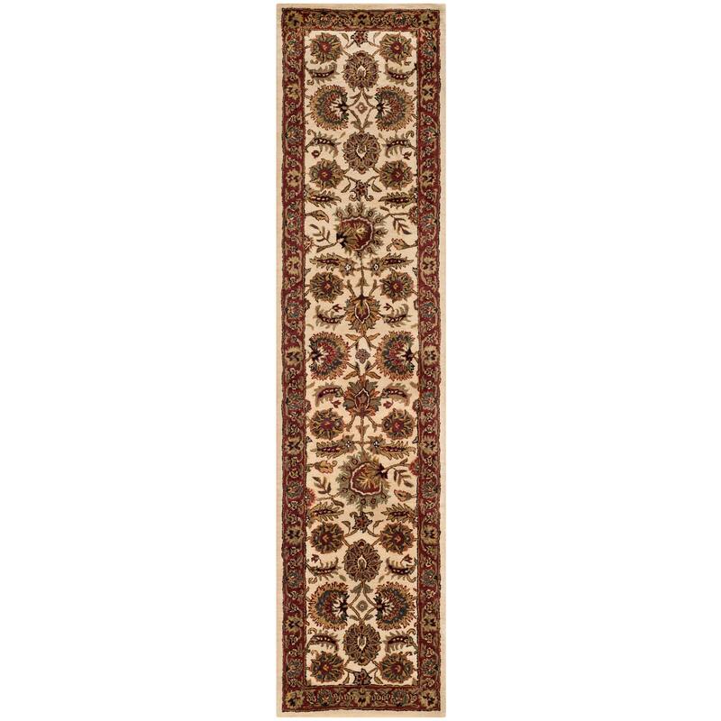 SAFAVIEH Handmade Classic Maurine Traditional Oriental Wool Rug - 2'3" x 10' Runner - Ivory/Red - Runner