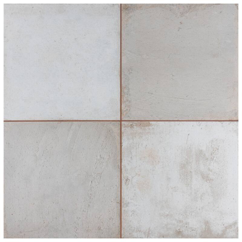 Merola Tile Kings Clay Checker Silver 17-5/8" x 17-5/8" Ceramic Floor and Wall Tile