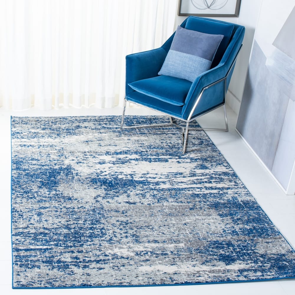 SAFAVIEH, Evoke Yukako Modern Abstract Distressed Rug