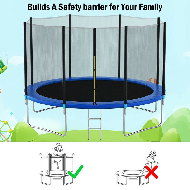 Gymax 12/14/15/16FT Replacement Trampoline Safety Enclosure Net w/ - See Details