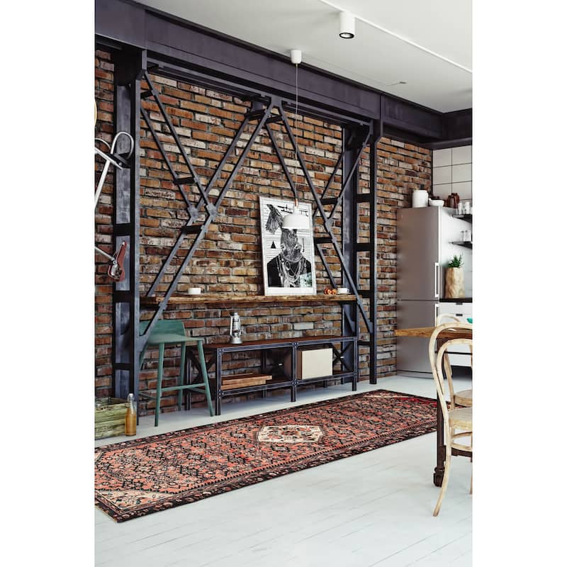 ECARPETGALLERY Hand-knotted Andelz Copper Wool Rug - 3' x 9' 9"