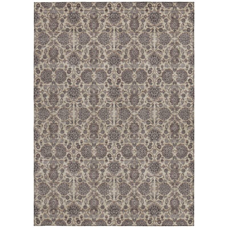 HomeRoots Floral Transitional Rectangle Outdoor Rug