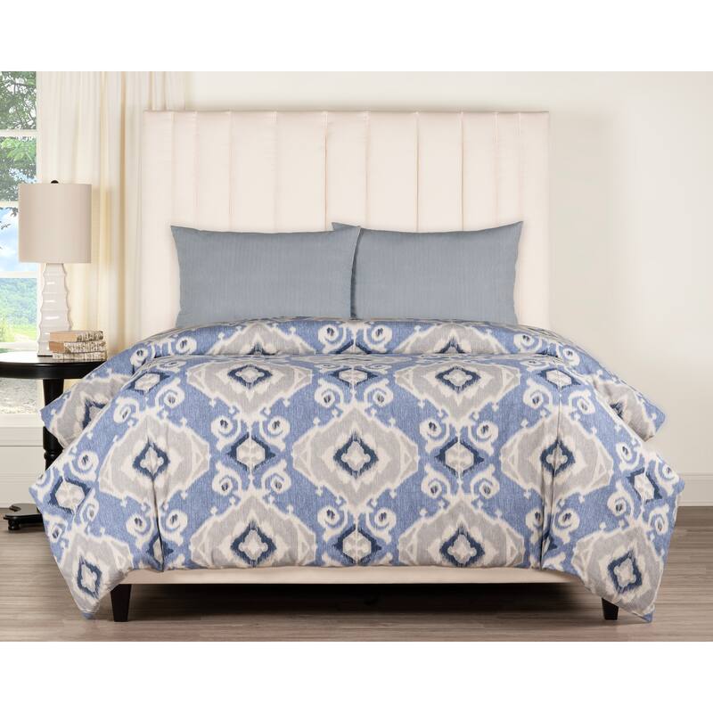 Magnolia Home Fashions Delhi Sky Duvet cover & shams Set