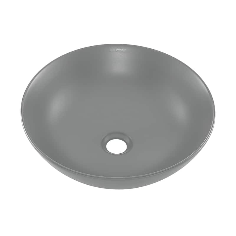 Chaux 16 Color Ceramic Sink In Matte Grey - 15.65" x 15.65" 5.3"