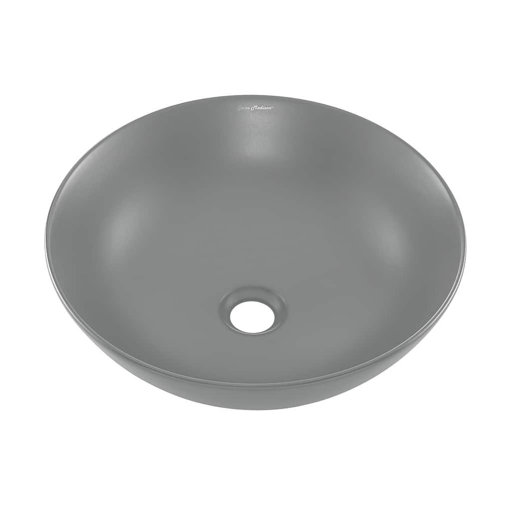 Chaux 16 Color Ceramic Sink In Matte Grey - 15.65" x 15.65" 5.3"