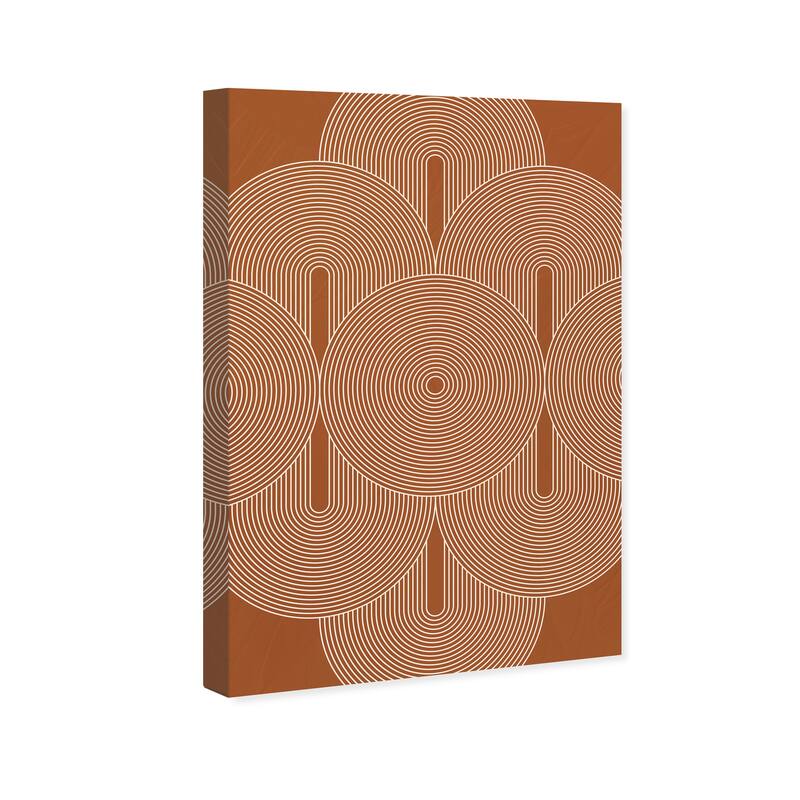 Wynwood Studio Canvas Abstract Revolving Brown and Modern & Contemporary Wall Art Canvas Print