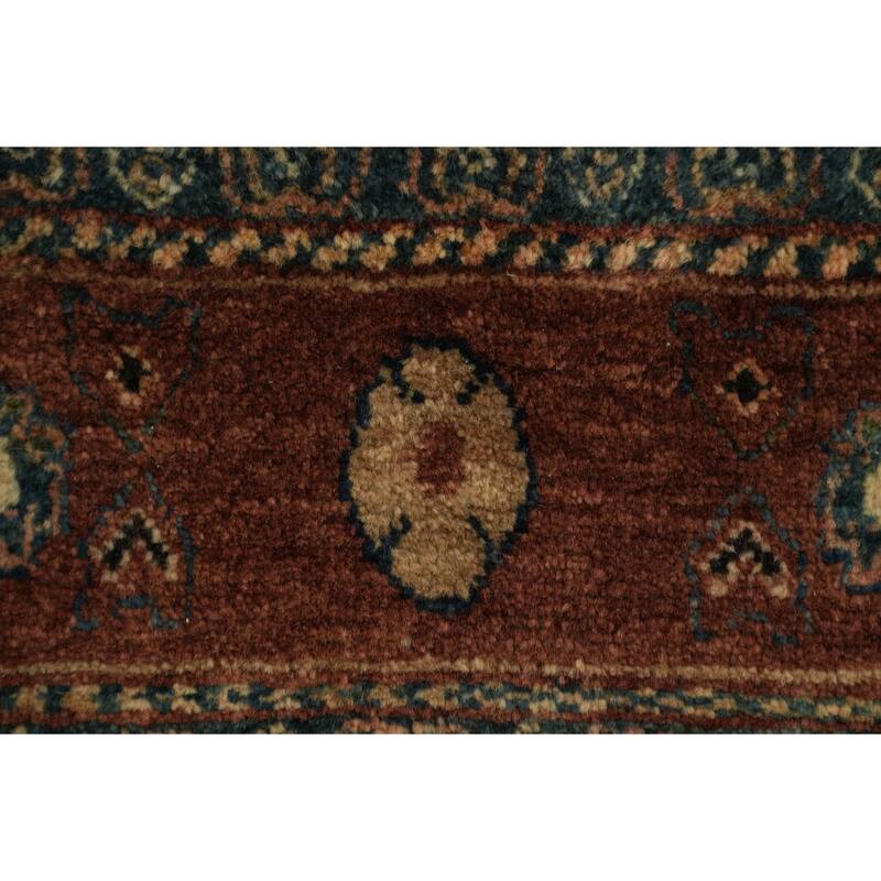 Hand Knotted Oriental 100% Wool Carpet Traditional Tribal Peach Gabbeh (Qashqai) Area Rug - 6' 7'' X 3' 11''