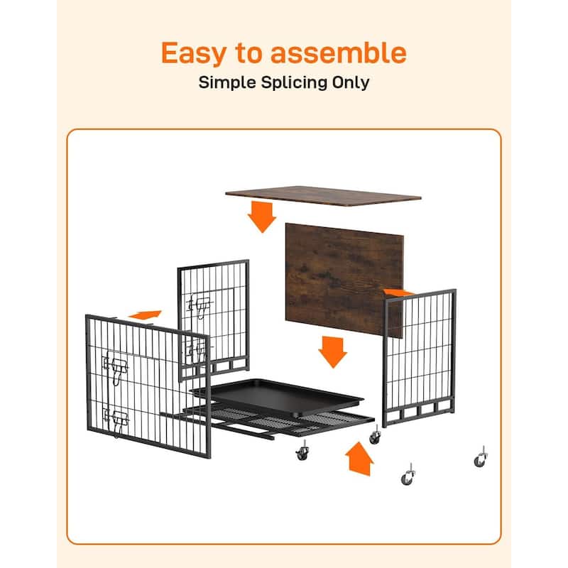 Small Dog DualEntry Kennel Dog Crate Furniture Meets Elegant End Table