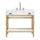 preview thumbnail 68 of 150, Ecija Bath Vanity, Metal Support with Composite Stone Top, no Mirror