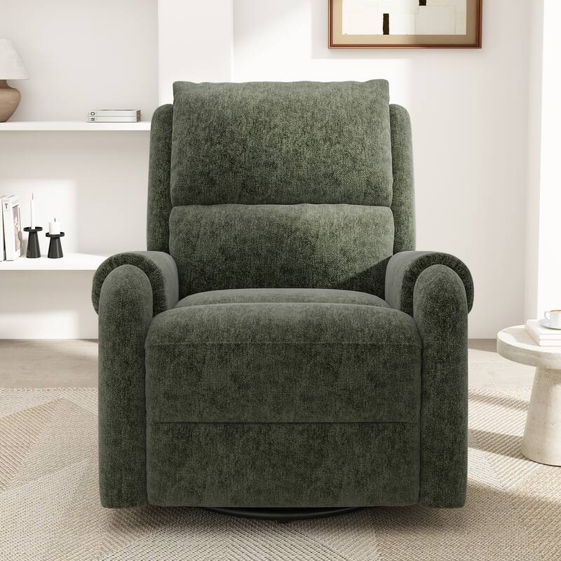 Manual Recliner Massage Recliner Chair Nursery Recliner Chair Swivel Rocker Recliner Sofa with a Side Storage Pocket