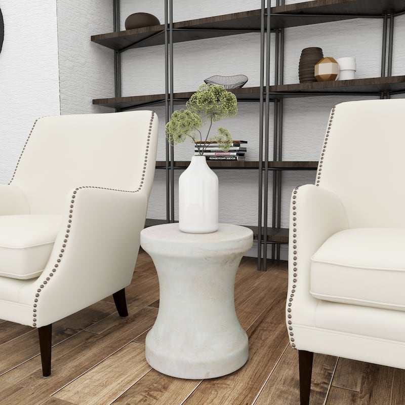 Contemporary Fiberclay Stool - 14 x 14 x 16