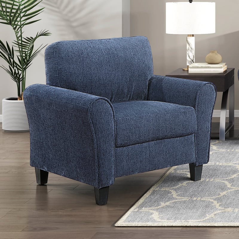 Diboll 37" Chenille Living Room Chair - Wood Finish Exposed Feet - 37" x 34" x 34.5"