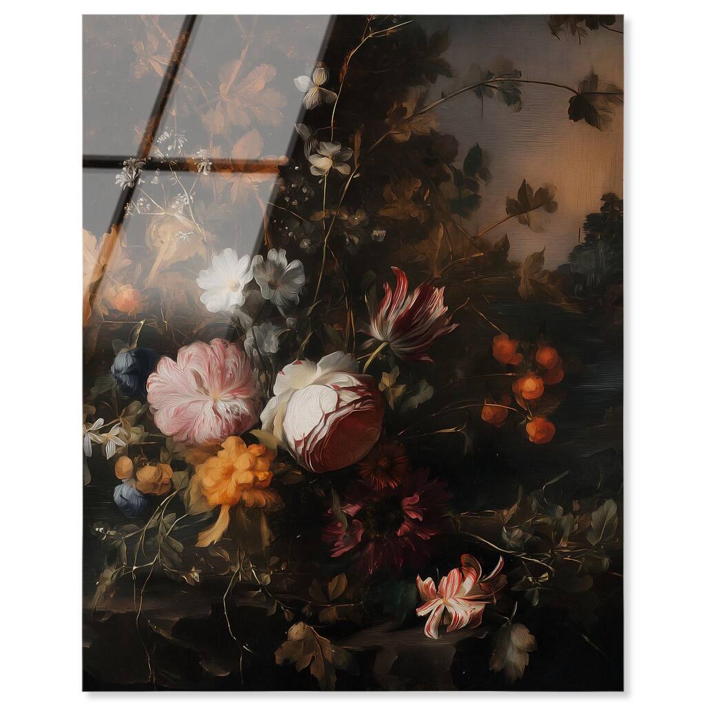 Shadowed Petal Secrets I Acrylic by Art Remedy, Ready to Hang