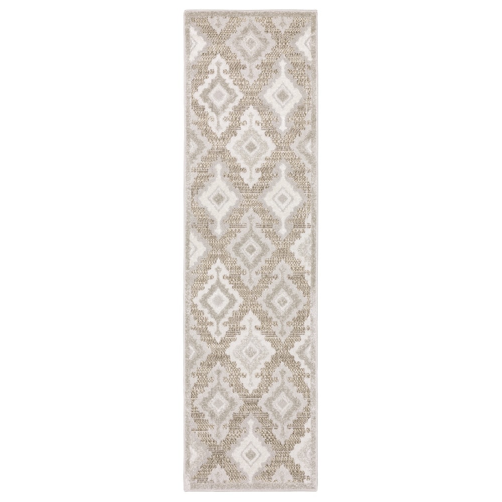 Style Haven Thassos Global Medallions Beige/ Grey Mixed Pile Area Rug