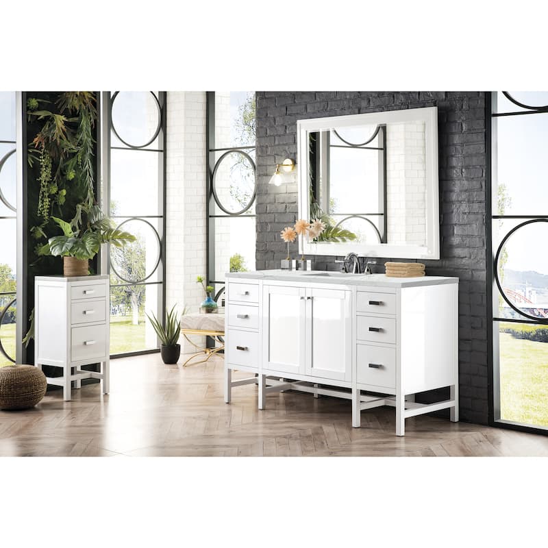 James Martin Vanities Addison 60" Single Vanity, Glossy White
