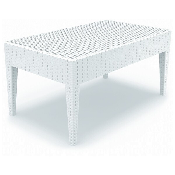 Compamia ISP855-BR Miami Rectangle Resin Coffee Table Brown