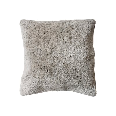 Cotton Tufted Pillow with Chambray Back