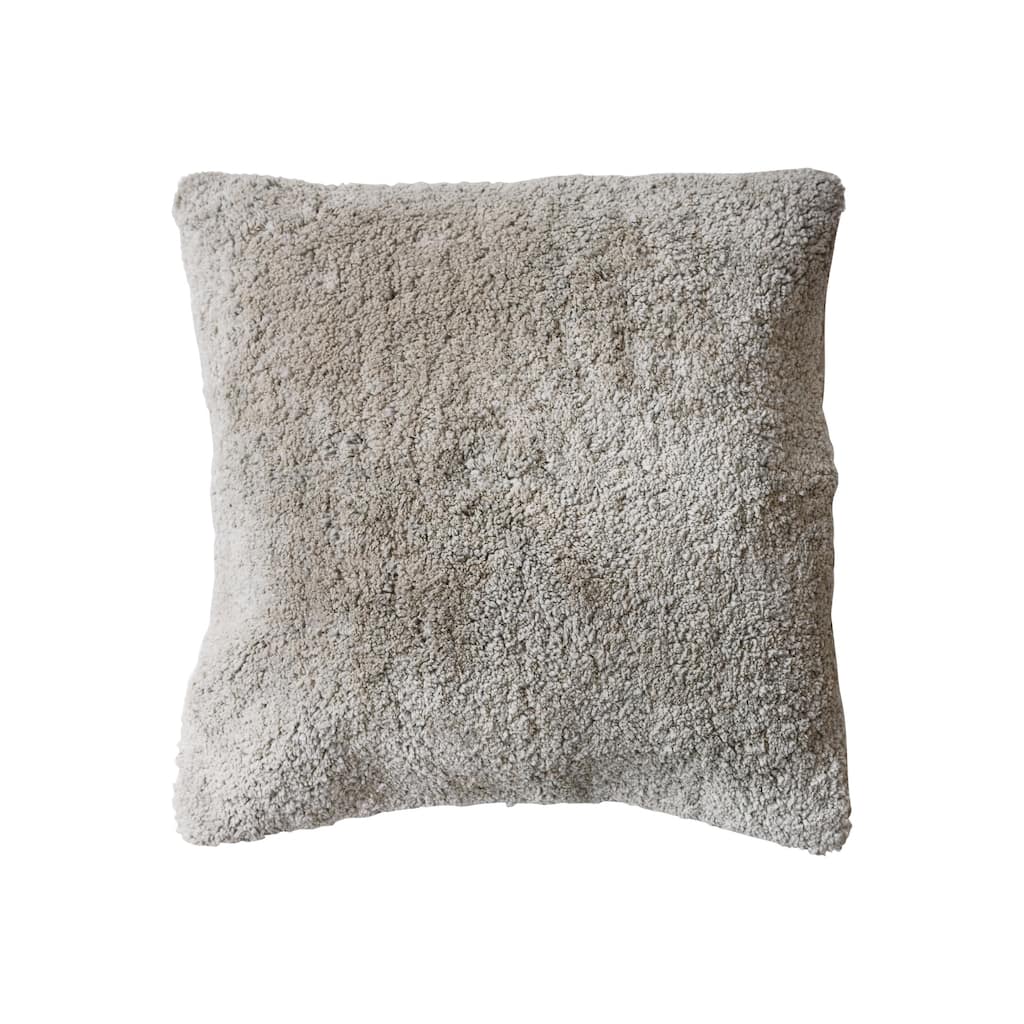 Cotton Tufted Pillow with Chambray Back